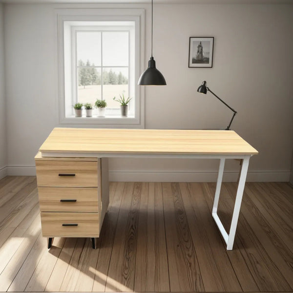 Escritorio Oficina Cajoneras 140x60x75cm Blanco