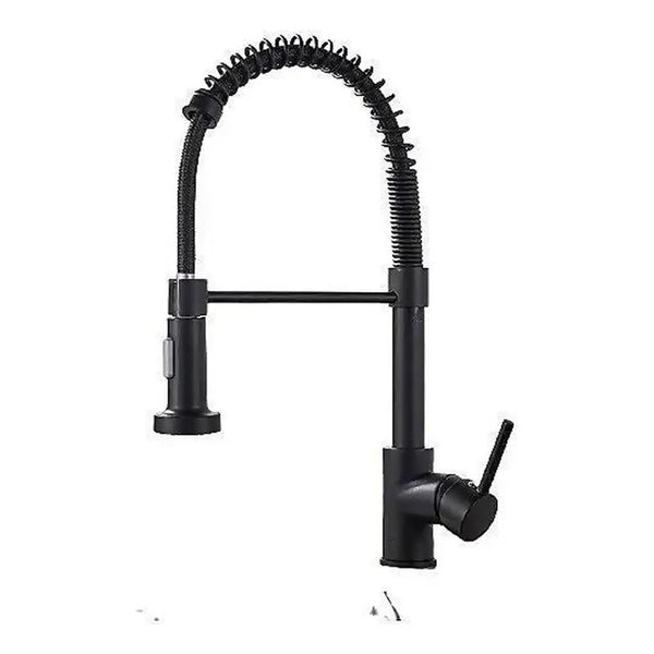 Llave Lavaplatos Negra Flexible - Acero Inoxidable Grifo 360 Negro