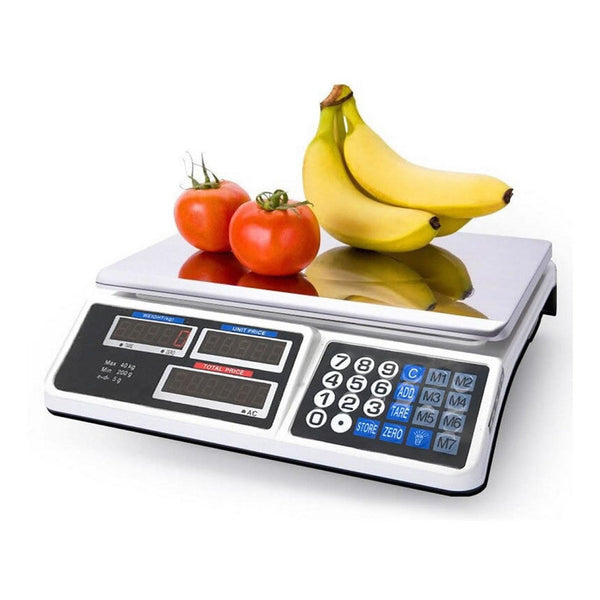 Balanza Pesa 40kg Electrónica Digital Almacén Premium Negro