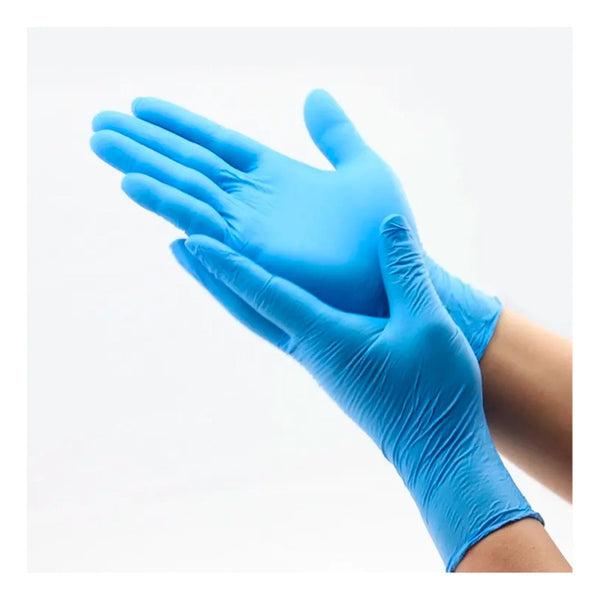 Guantes De Nitrilo Talla Xl Caja 100 Unidades Antideslizante Azul Acero