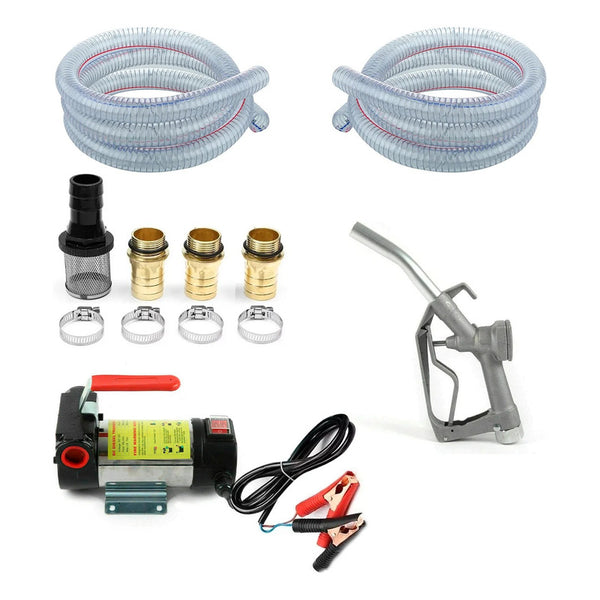 Kit Bomba Trasvasije Diesel 12v 175w Motor Manguera Pistola