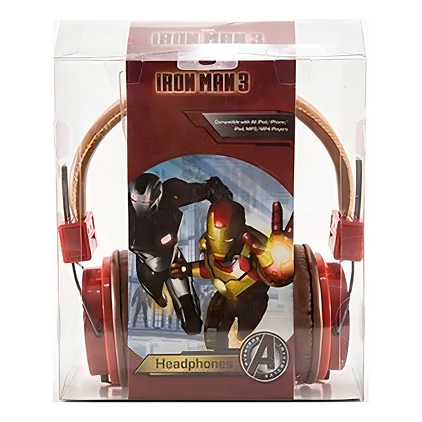 Audifono Iron Man Gold Color Rojo