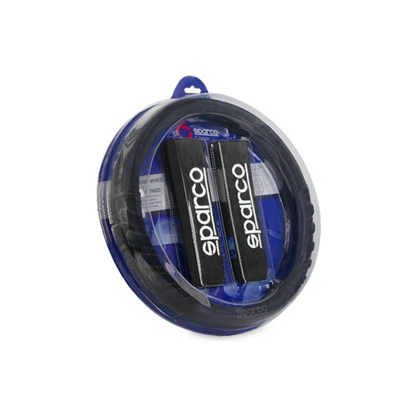 Cubre Volante + Cubre Cinturon Auto Sparco Universal Negro