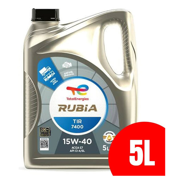 Aceite 15w40 Total Rubia Tir 7400 Acea E7 / Ci-4/sl 5lts