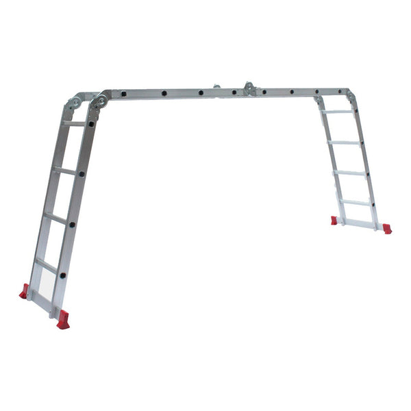 Escalera Articulada 4.7 Mts 16 Peldaños Profesional Plateado