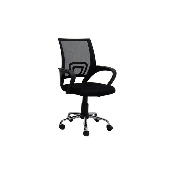 Silla Ejecutiva Rio Escritorio Regulable Negra Mesh Ruedas Negro