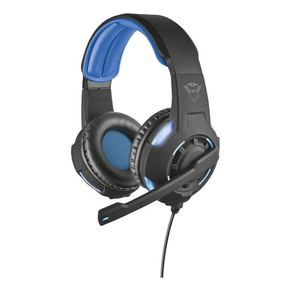 Audifonos Gamer  Trust Gxt 350 Radius 7.1 Led Pc Laptop Negro