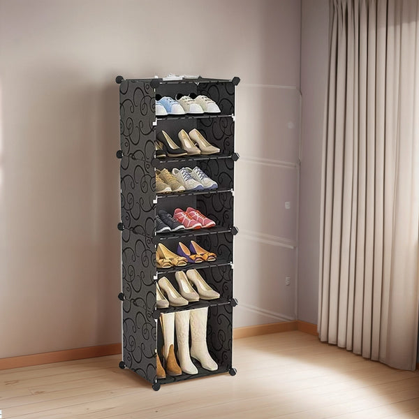 Zapatero Organizador De Zapatos Armable Combinacion Libre 4 Negro