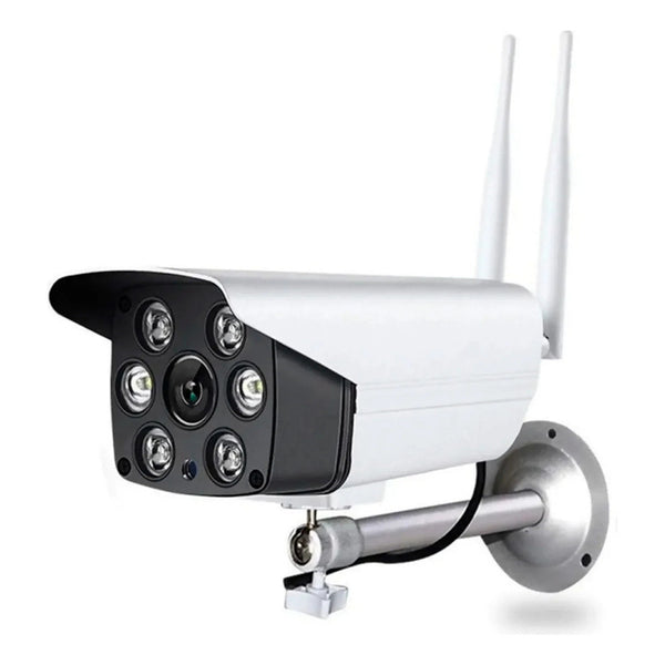 Camara Ip Exterior Hd Wifi 360° Vision Nocturna + Soporte Gris