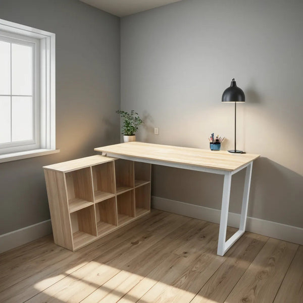 Escritorio En L Con Organizador 140x120x75cm Blanco