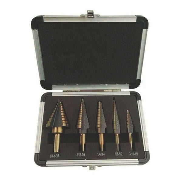 Brocas Conicas Paso A Paso Cobalto + Maleta