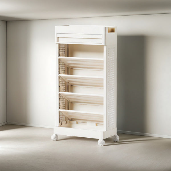 Librero Estante Infantil 5 Niveles Blanco 78.5x14.5x40cm