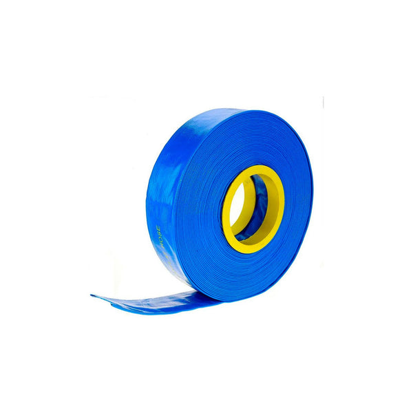 Manguera Plana 2 Pulgadas 4 Bar 100 Metros Riego Motobomba Color Azul Riego