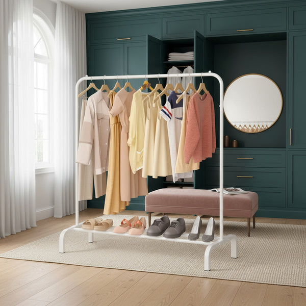 Perchero Metalico Closet Exhibicion Alto Blanco