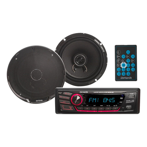 Combo Radio Bluetooth 1 Din + Parlante Auto Aiwa Caw-2016bt