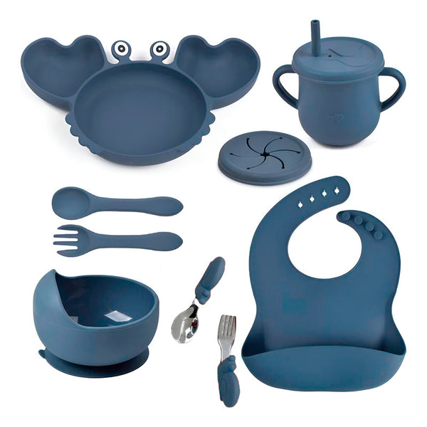 Set Alimentación Bebe Silicona 9 Piezas