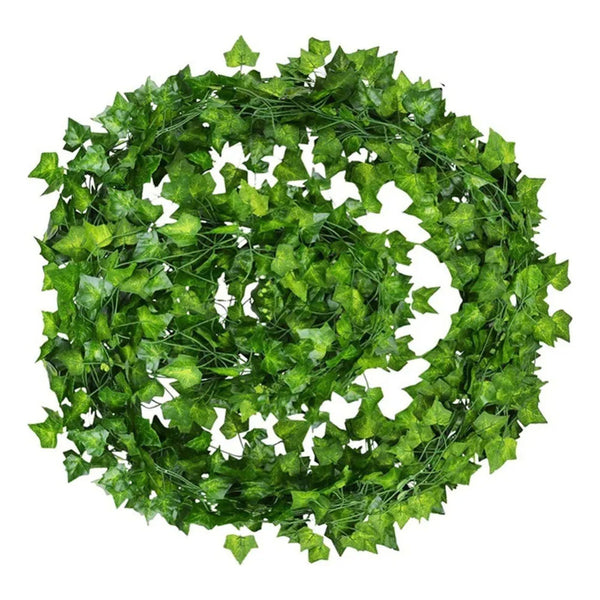 12 Tiras Planta Artificial Enredadera Decoración Verde