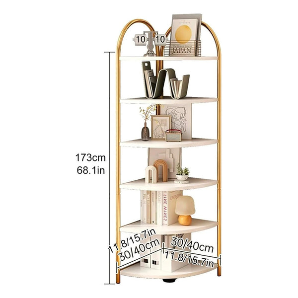Librero Organizador Esquinero 173x40x40cm Blanco
