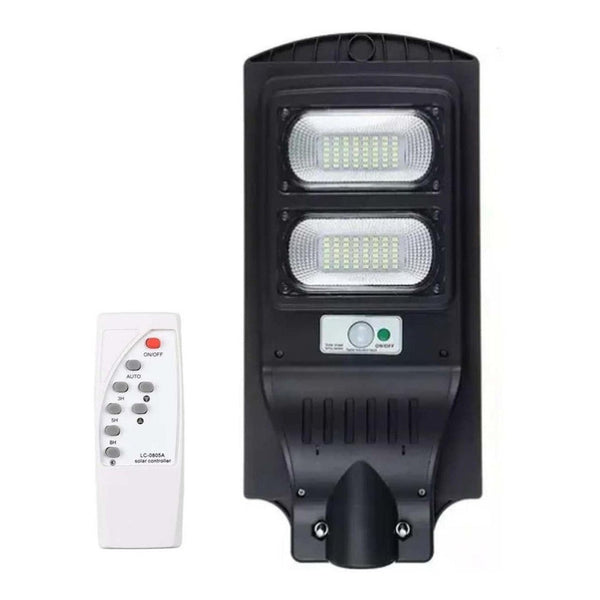 Foco Led Solar 80w C/sensor Movimiento + Soporte +control   Negro